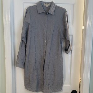 Michael Kors Striped Blue Shirt Dress